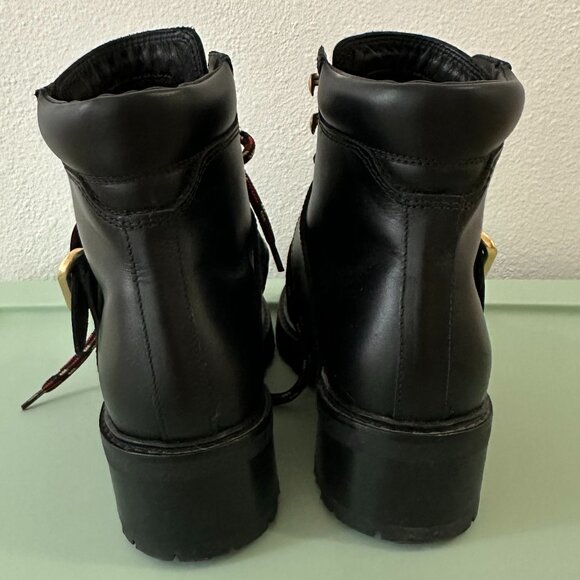Sandro Paris Lace-Up Combat Boots in Black - Size 37 - Picture 11 of 13